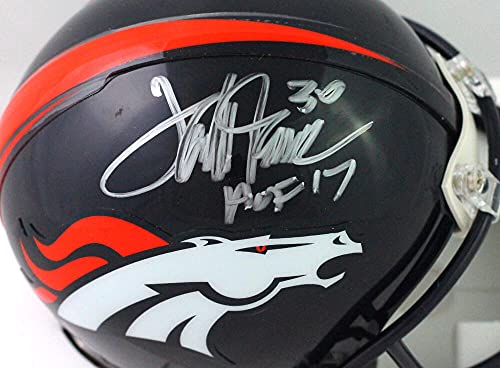 Terrell Davis Autographed Denver Broncos Mini Helmet W/HOF- Beckett W Silver - 757 Sports Collectibles