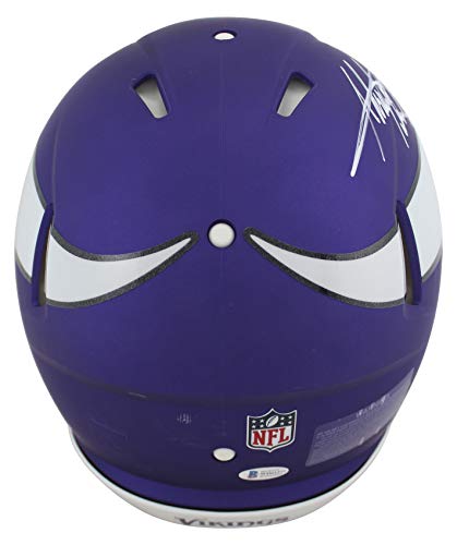 Vikings Adrian Peterson Signed Full Size Speed Proline Helmet BAS Witnessed - 757 Sports Collectibles