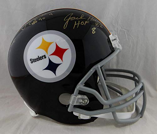 Ham Lambert Russell Autographed Pittsburgh Steelers 63-76 F/S Helmet w/HOF- JSA W Gold