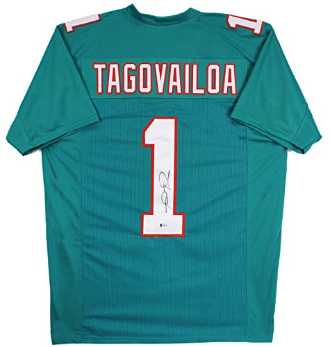 Tua Tagovailoa Authentic Signed Teal Pro Style Jersey Autographed BAS - 757 Sports Collectibles