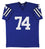 Bob Lilly"HOF 80" Authentic Signed Blue Pro Style Jersey BAS Witnessed - 757 Sports Collectibles