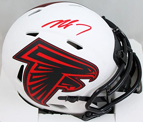 Michael Vick Autographed Falcons Lunar Speed Mini Helmet- JSA W Auth Red - 757 Sports Collectibles