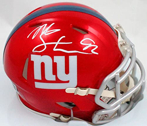 Michael Strahan Autographed Signed New York Giants Logo Football-Beckett W  Hologram