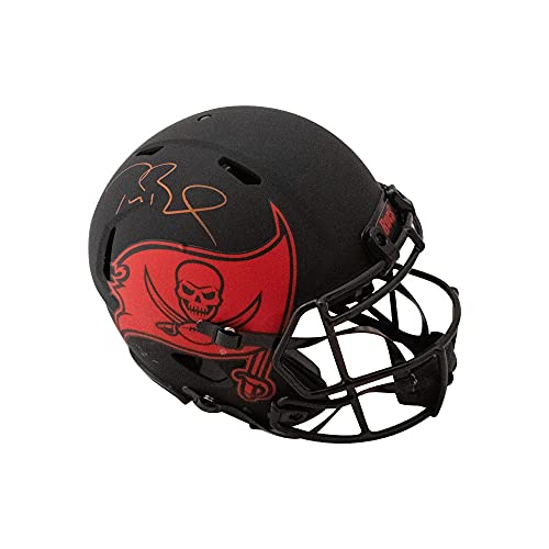 Tom Brady Autographed Buccaneers Eclipse Authentic Full-Size Football Helmet - Fanatics LOA - 757 Sports Collectibles