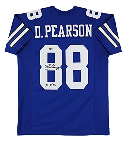 Drew Pearson"HOF 21" Authentic Signed Blue Pro Style Jersey Autographed BAS Wit - 757 Sports Collectibles