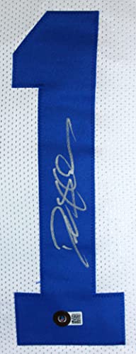 Deion Sanders Autographed White Pro Style Jersey-Beckett W Hologram Silver - 757 Sports Collectibles