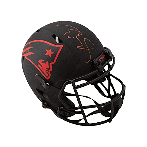 Tom Brady Autographed Patriots Eclipse Replica Full-Size Football Helmet - Fanatics LOA - 757 Sports Collectibles