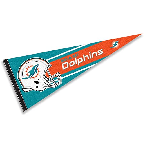 WinCraft Miami Dolphins Official 30 inch Large Pennant - 757 Sports Collectibles