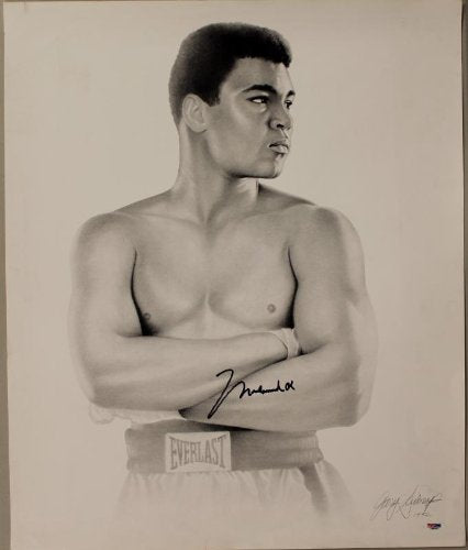 Muhammad Ali Authentic Signed 20X24 Lithograph Autographed PSA/DNA #I98992 - 757 Sports Collectibles