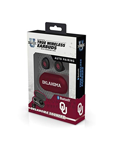 NCAA Oklahoma Sooners True Wireless Earbuds, Team Color - 757 Sports Collectibles