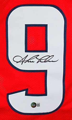 Shane Lechler Autographed Red Pro Style Jersey- Beckett W Hologram Black - 757 Sports Collectibles