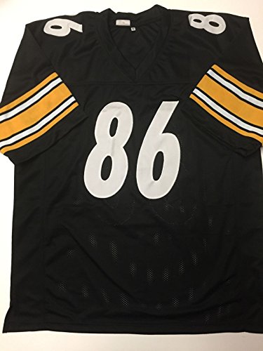 Autographed/Signed Hines Ward Pittsburgh Black Football Jersey JSA COA - 757 Sports Collectibles