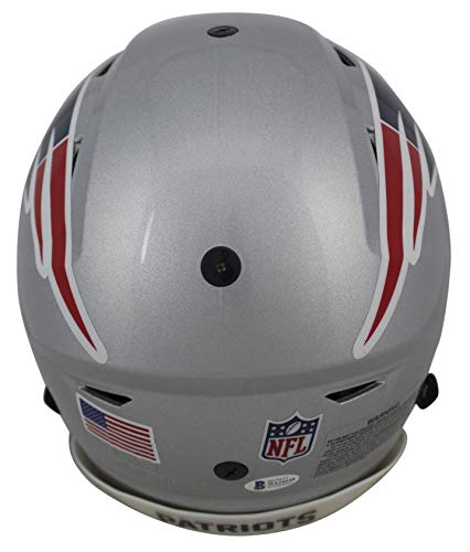 Patriots Randy Moss"SCH HOF 18" Signed Speed Flex Full Size Helmet BAS Witness - 757 Sports Collectibles