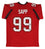 Warren Sapp"HOF 13" Authentic Signed Red Pro Style Jersey BAS Witnessed - 757 Sports Collectibles