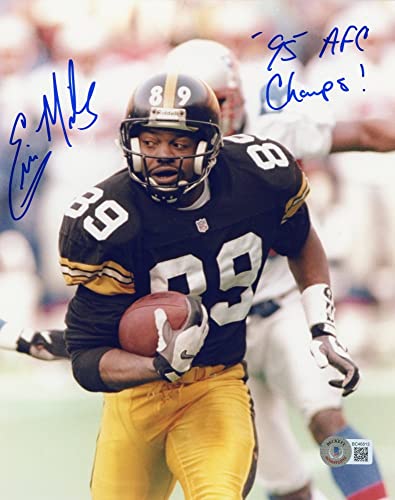 Ernie Mills 95 AFC Champs Autographed Pittsburgh 8x10 Photo - BAS - 757 Sports Collectibles