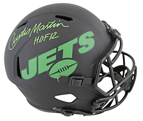 Jets Curtis Martin"HOF 12" Signed Eclipse Full Size Speed Rep Helmet PSA Itp - 757 Sports Collectibles