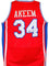 Akeem Olajuwon Autographed Red College Style Jersey- JSA Witnessed Black - 757 Sports Collectibles