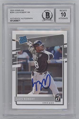 Luis Robert 2020 Donruss Rated Rookie Autographed Card #264 - BAS 10 - 757 Sports Collectibles