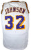 Magic Johnson Autographed White Los Angeles Jersey-Beckett W Hologram Silver - 757 Sports Collectibles