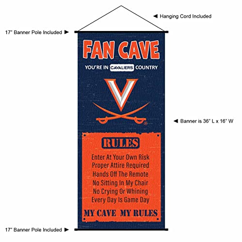 Virginia Cavaliers Man Cave Fan Banner Scroll - 757 Sports Collectibles