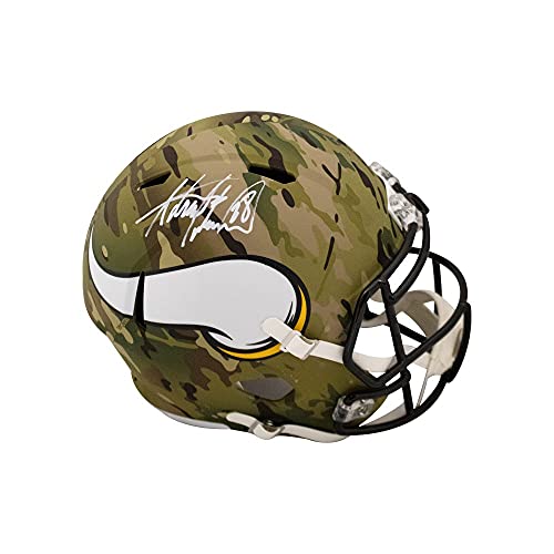 Adrian Peterson Autographed Vikings Camo Replica Full-Size Football Helmet - BAS COA - 757 Sports Collectibles