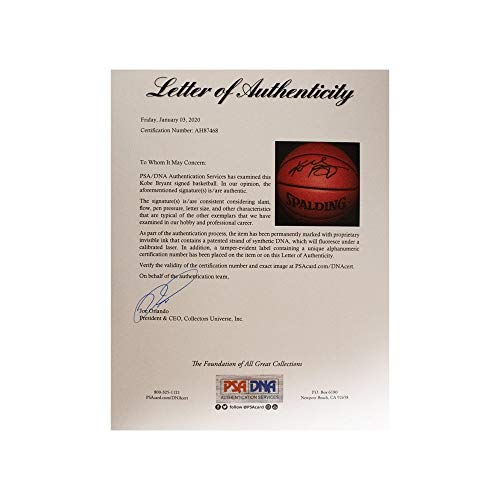 Kobe Bryant Autographed Spalding Basketball - PSA/DNA LOA - 757 Sports Collectibles