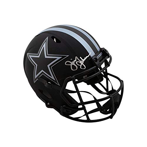 Jimmy Johnson Autographed Cowboys Eclipse Replica Full-Size Football Helmet - BAS COA - 757 Sports Collectibles