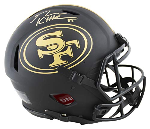 49ers George Kittle Signed Eclipse Full Size Speed Proline Helmet BAS Witnessed - 757 Sports Collectibles