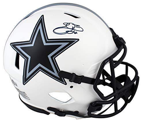 Cowboys Emmitt Smith Signed Lunar Full Size Speed Proline Helmet BAS Witnessed - 757 Sports Collectibles