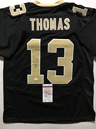 Autographed/Signed Michael Thomas New Orleans Black Football Jersey JSA COA - 757 Sports Collectibles