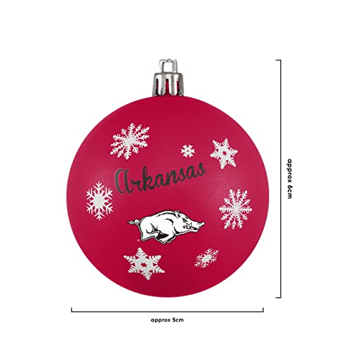 FOCO Arkansas Razorbacks NCAA 5 Pack Shatterproof Ball Ornament Set - 757 Sports Collectibles