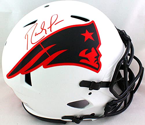 Randy Moss Autographed Patriots Lunar Speed Authentic F/S Helmet- Beckett W Red - 757 Sports Collectibles