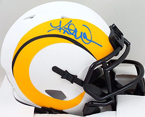 Kurt Warner Autographed St. Louis Rams Lunar Speed Mini Helmet- Beckett W Blue - 757 Sports Collectibles