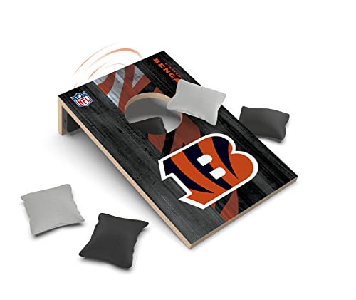 SOAR NFL Tabletop Cornhole Game and Bluetooth Speaker, Cincinnati Bengals