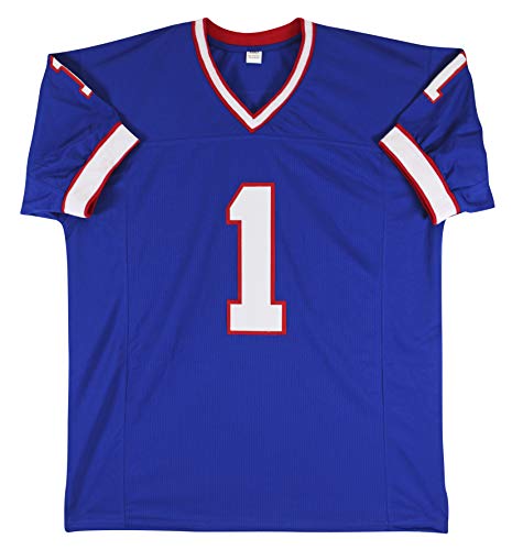 Marv Levy"HOF 01" Authentic Signed Blue Pro Style Jersey Autographed BAS - 757 Sports Collectibles