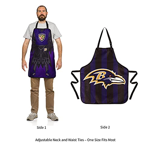 Team Sports America Baltimore Ravens, Double Side Apron