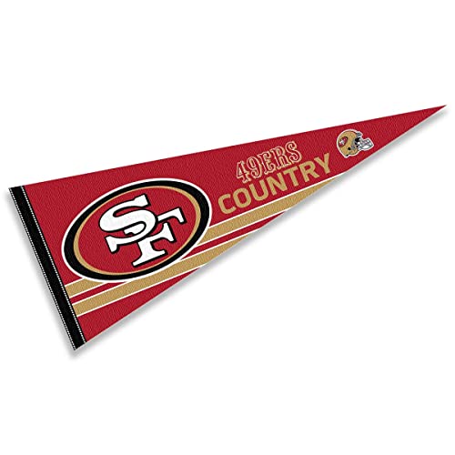 WinCraft San Francisco 49ers Niners Country Pennant Banner Flag - 757 Sports Collectibles
