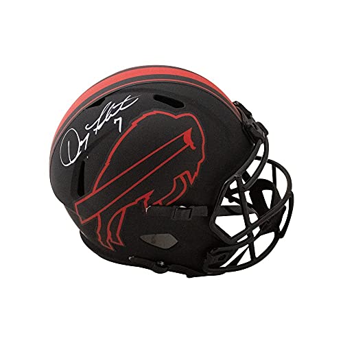 Doug Flutie Autographed Bills Eclipse Replica Full-Size Football Helmet - BAS COA (White Ink) - 757 Sports Collectibles