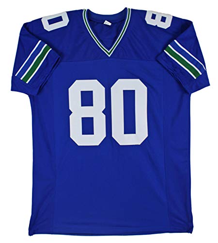 Seahawks Steve Largent"HOF 95" Authentic Signed Blue Jersey BAS Witnessed - 757 Sports Collectibles