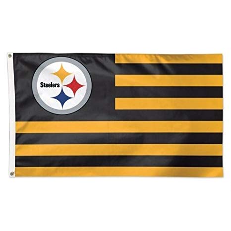 PITTSBURGH STEELERS / PATRIOTIC AMERICANA-FLAG - DELUXE 3' X 5'