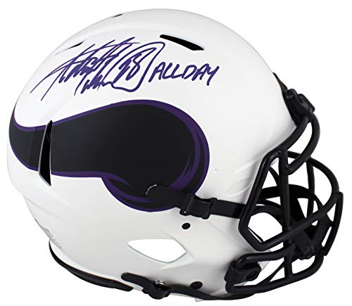 Vikings Adrian Peterson"All Day" Signed Lunar F/S Speed Proline Helmet BAS Wit - 757 Sports Collectibles