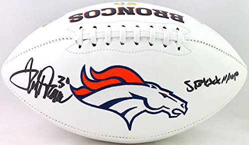 Terrell Davis Autographed Denver Broncos Logo Football w/SB MVP- Beckett W Blk - 757 Sports Collectibles