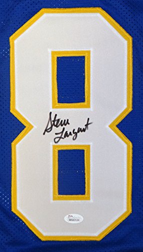 Steve Largent Signed / Autographed Blue W/ Yellow Jersey- JSA W Authenticated - 757 Sports Collectibles