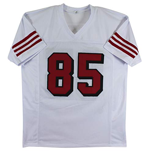 George Kittle Authentic Signed White Pro Style Jersey w/Dropshadow BAS Witness - 757 Sports Collectibles