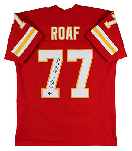 Willie Roaf"HOF 12" Authentic Signed Red Pro Style Jersey BAS Witnessed - 757 Sports Collectibles