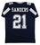 Deion Sanders Authentic Signed Navy Blue Pro Style Jersey BAS Witnessed - 757 Sports Collectibles