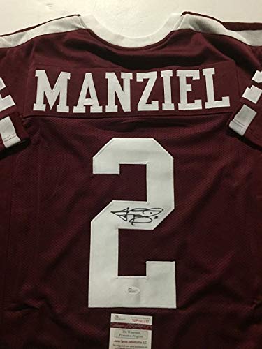 Autographed/Signed Johnny Manziel Texas A&M Maroon College Football Jersey JSA COA