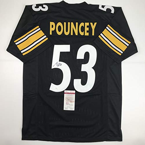 Autographed/Signed Maurkice Pouncey Pittsburgh Black Football Jersey JSA COA - 757 Sports Collectibles