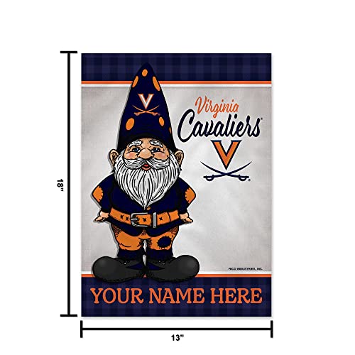 Rico Industries NCAA Virginia Cavaliers Gnome Spring Personalized Garden Flag - 757 Sports Collectibles