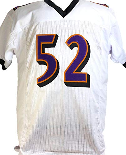 Ray Lewis Autographed White Pro Style STAT2 Jersey - Beckett W Auth 2 - 757 Sports Collectibles